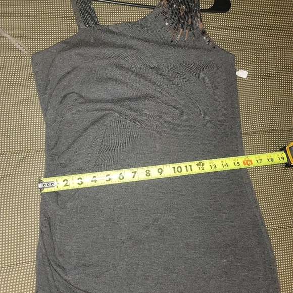 SUGAR & SPICE Dark Gray Bodycon Stretch Dress SZ L - Picture 12 of 15